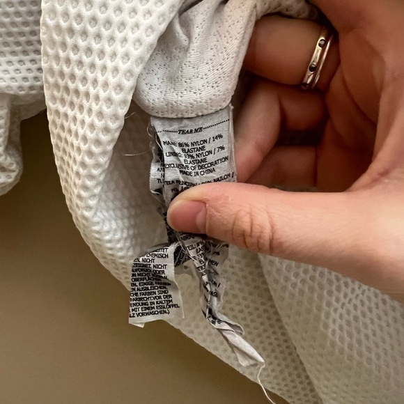 White Textured Athletic Zip Up - Picture 6 of 8